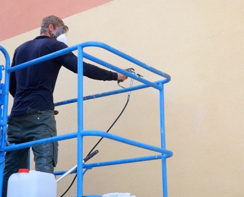 A Jazz vendégház szigetelt homlokzatának tisztítása