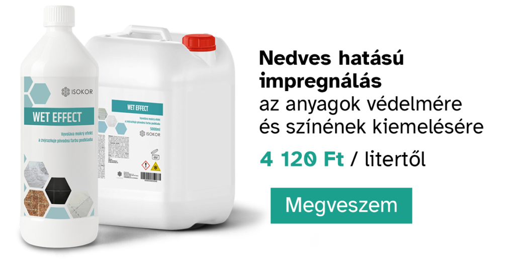 Nedves hatású impregnálás az anyagok védelmére és színének kiemelésére